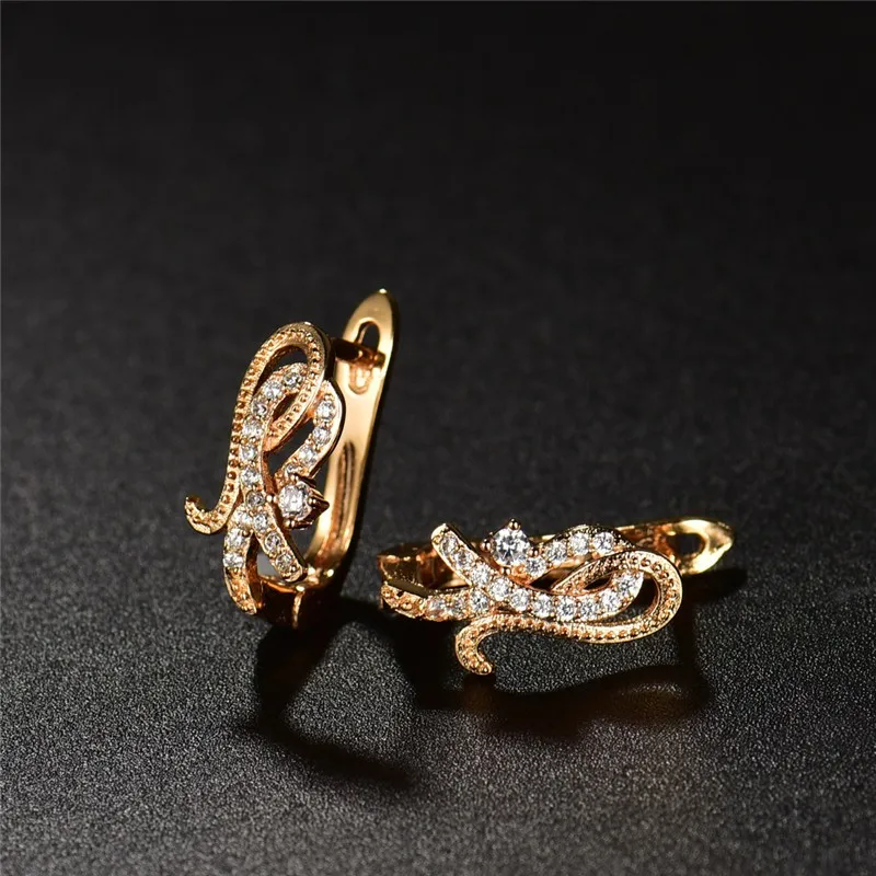 BUDONG привлекательные трендовые серьги-кольца для женщин, серебряные/золотистые серьги-кольца, этнические Кристальные циркониевые вечерние ювелирные изделия XUE253