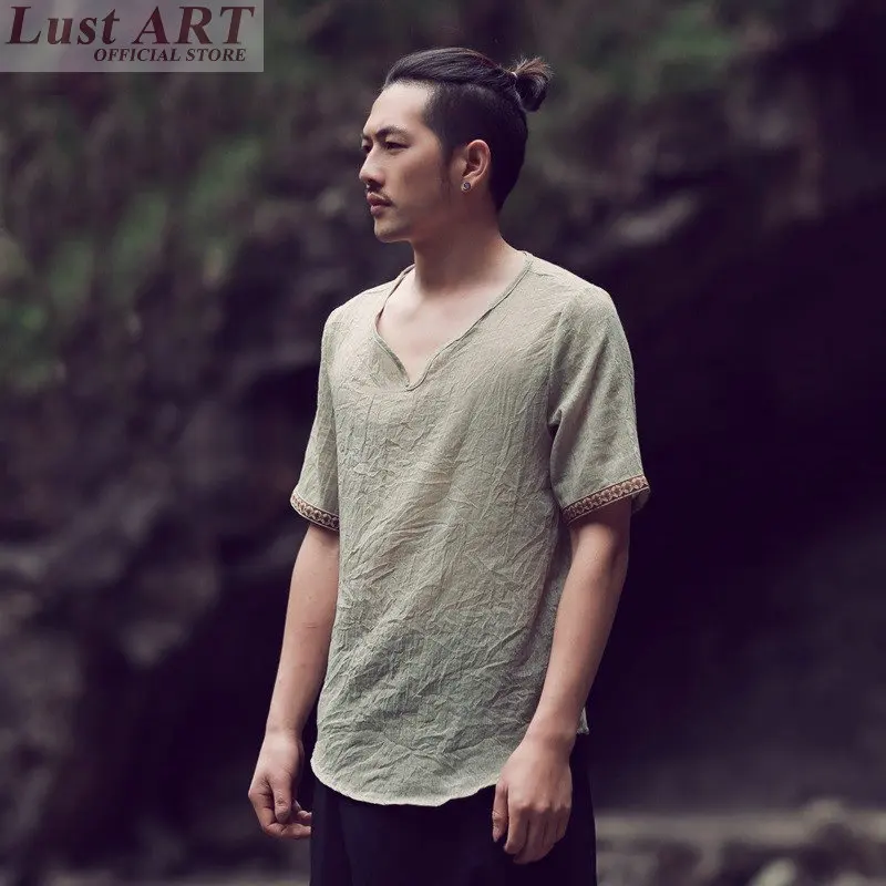 Linen shirts men Traditional chinese clothing store traditional chinese clothing for men traditional AA068