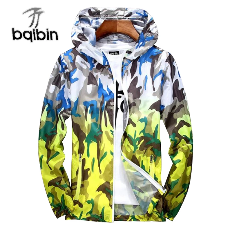 

2019 Summer Mens Jacket Fashion Thin Sun Protection Clothing Camouflage Coats Men Casual Beach Coat Outerwear
