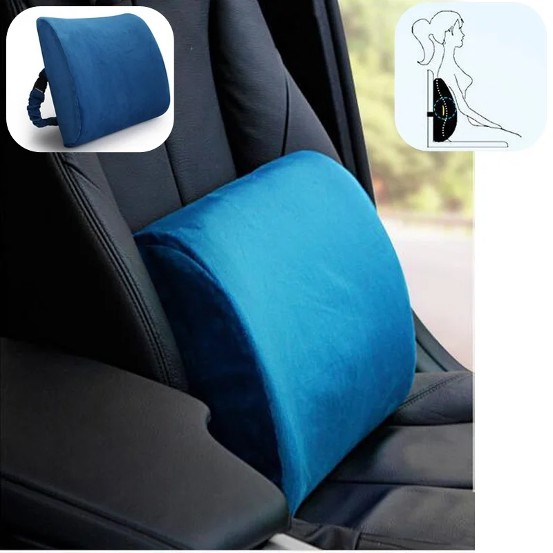 Vehicle Seat Back Cushion Office Chair Memory Cotton Wasist Throw