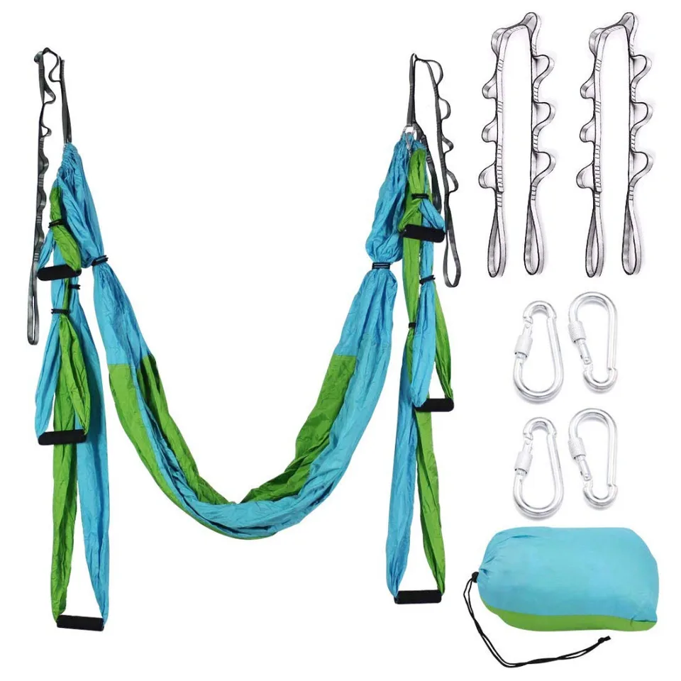 Aerial Yoga Hammock Kit - 600lb Capacity Antigravity Yoga Swing With Straps For Home & Outdoor Fitness