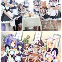 Nekopara Chocola maid Косплей Костюм с аксессуарами 6 цветов на выбор