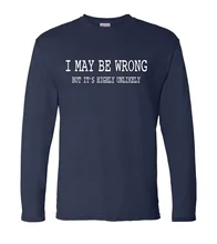 新到着が間違っおかしいメンズ tシャツ 2019 春の新 100% コットンメンズ長袖 Tシャツヒップホップ男性のスポーツウェア(China)