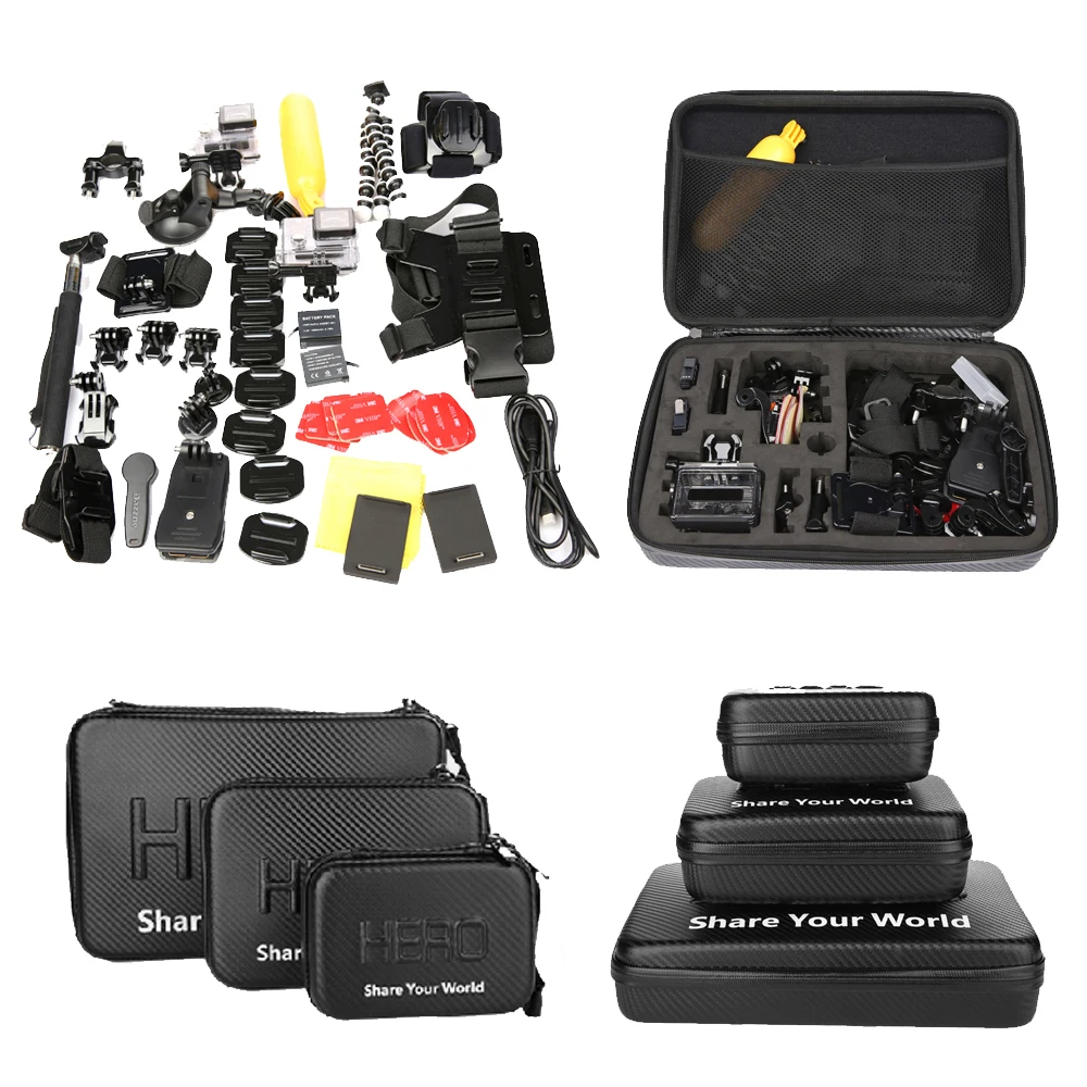 Gopro Accessories Go Pro Hard Case Eva Waterproof Bags Storage Dslr