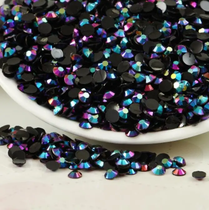 

2MM 3MM 4MM 5MM 6MM Bling Purple AB Color Non HotFix Resin Rhinestones Flatback Stone no Glue for Arts Decoration
