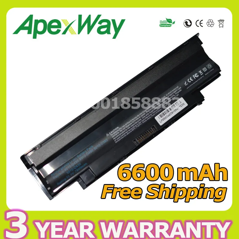 Apexway Новая батарея 9 ячеек для Dell Inspiron 14R N4010 15R N5010 17R N7010 04YRJH 07XFJJ 312-0233 312-0234 383CW 4T7JN 965Y7 |
