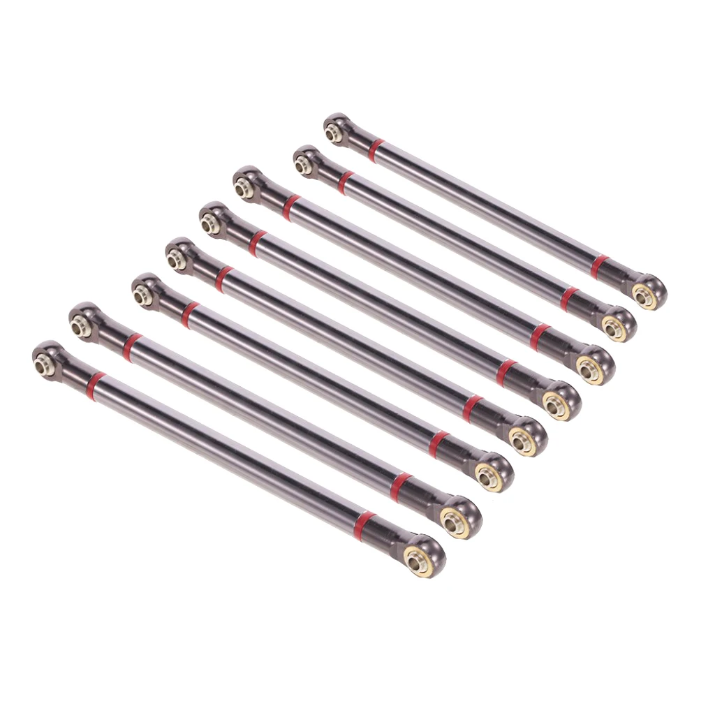 1/10 RC Vehicle Model Steering Servo Linkage Pull Rod Connectors 8x Upgrade Parts for Axial SCX10 Car