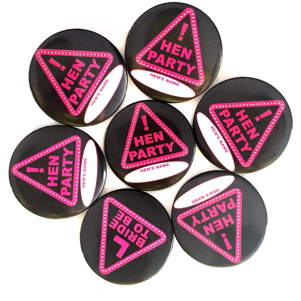 

Bachelorette Party Favor Hen Party Badges Chief Bridesmaid Team Bride Hen Party Night Dress Badges Bridal Shower Supplies