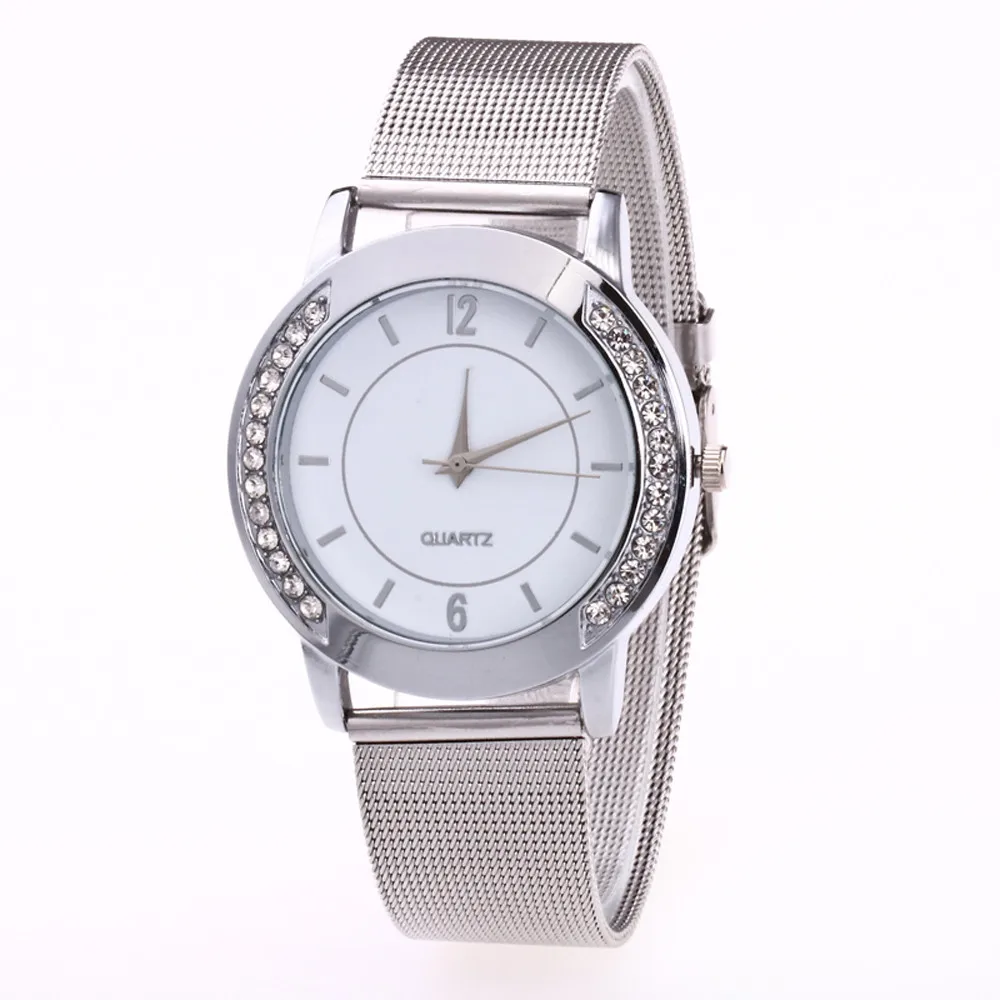 

Fashion 2018 Watch Handcrafted Fashion Women Crystal Golden Stainless Steel Analog Quartz Wrist Watch