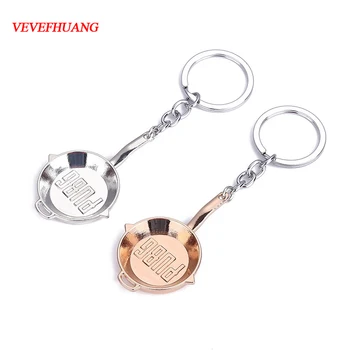 

VEVEFHUANG Game PUBG Playerunknown's Battlegrounds Cosplay Costumes Keychain Pans Weapon Model Key Chain
