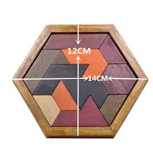 Оригинальная деревянная головоломка игрушка-Танграм/доска геометрическая форма дети обучающая и обучающая игрушка, подарок Прямая