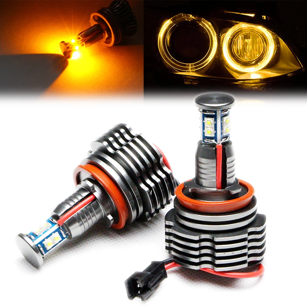 

2*40w Yellow C ree Chip H8 LED Angel Eyes fit for BMW E92 E60 E71 E82 E87 E89 F01