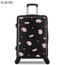 KLQDZMS 20/22/24/26 дюймов ABS+ PC бленда для объектива в путешествия чемодан-тележка на колесе мультфильм сумки на колёсиках spinner