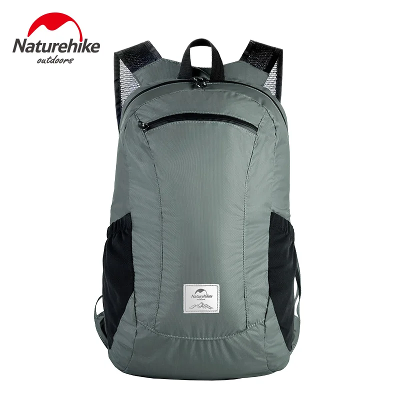 NatureHike في حقيبة ظهر قابلة للطي فائقة خفيفة الوزن حقيبة ظهر قابلة للحمل حقيبة للتخييم ، للماء مفيد التخييم في الهواء الطلق على ظهره