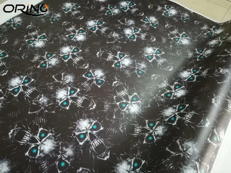 Green Eye Skull Camouflage Vinyl Film Sticker-2