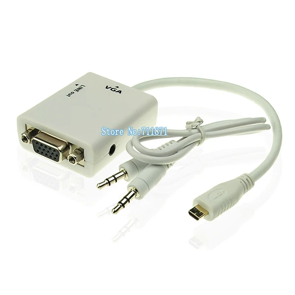 Micro HDMI to VGA Cable HDMI D Male to 15P D Sub Line