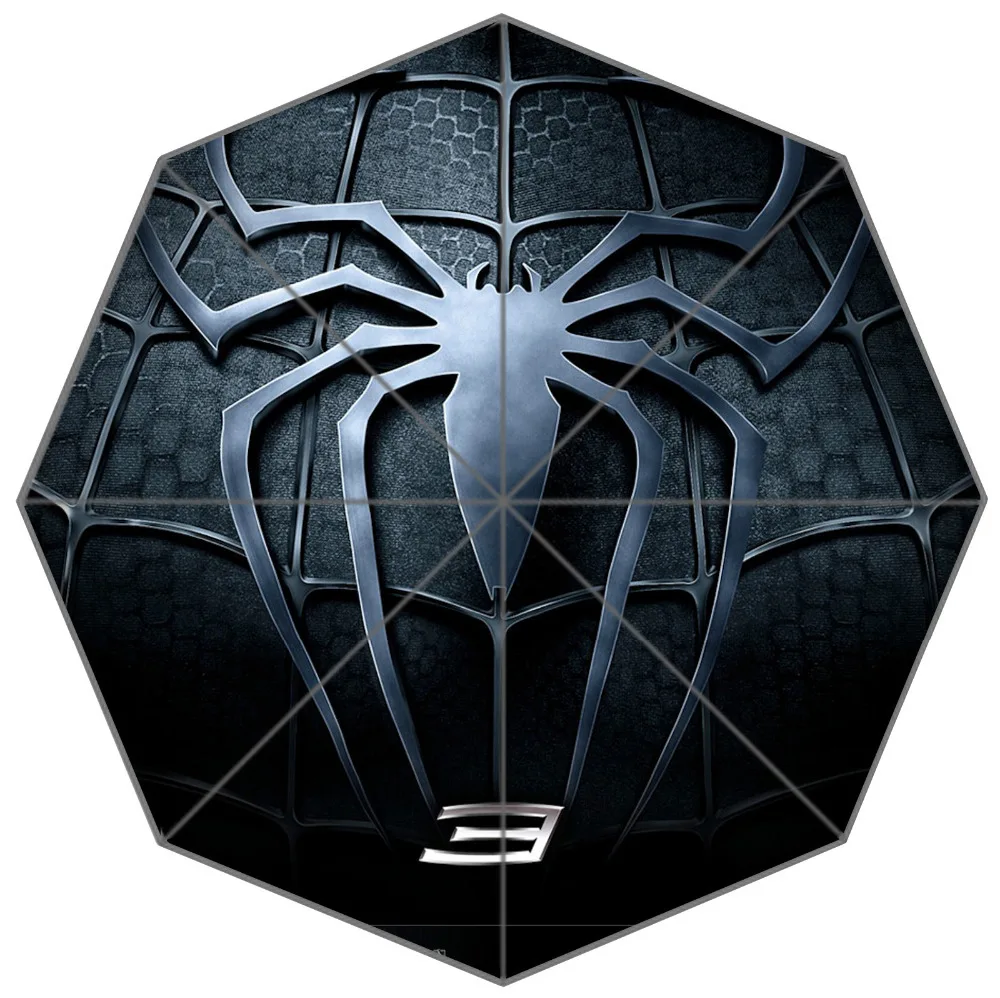 Custom Auto Foldable Umbrella for The Real Amazing Spiderman 3 Logo 100% Polyester Pongee Waterproof Fabric Free shpping | Дом и сад