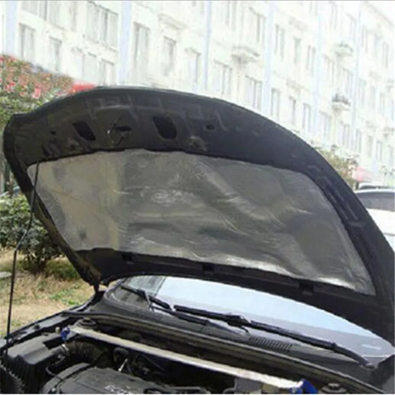 Клейкий задний двигатель автомобиля турбо теплоизоляция звукоизолирующий щит 4 мм алюминиевая капот горячий барьер 1,4 м X 1 м 3FTx4. 6 футов