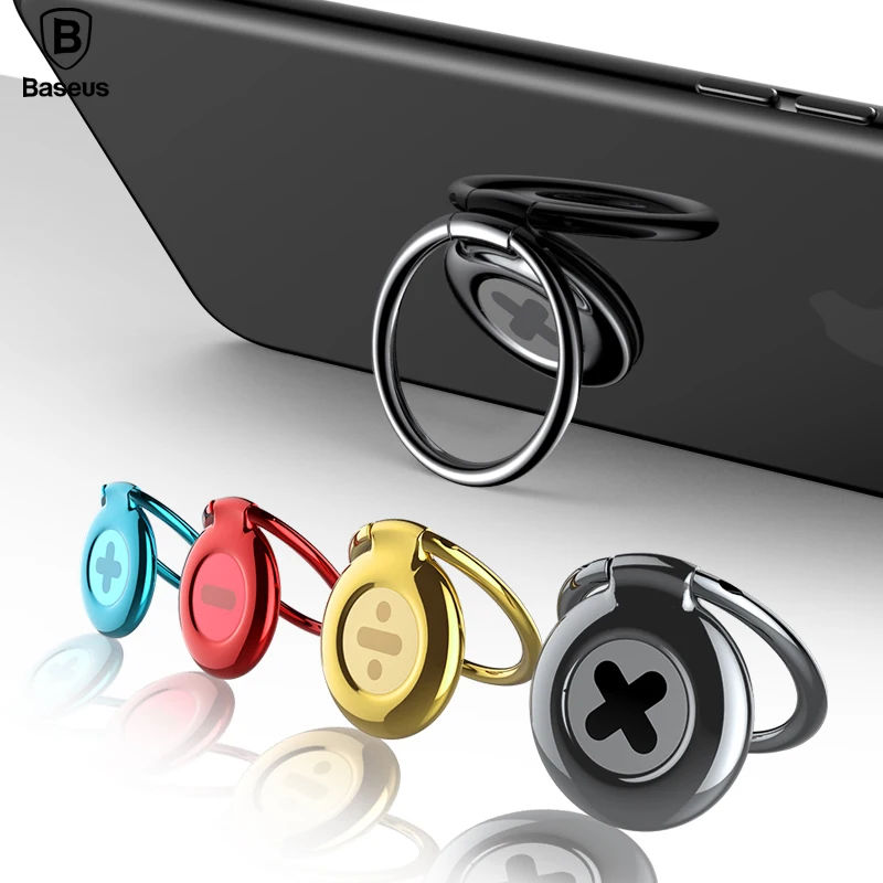 Baseus 360 Degree Metal Finger Ring Holder For iPhone X 8 Samsung S9 Tablet Phone Ring Holder For Phone Support Magnetic Holder