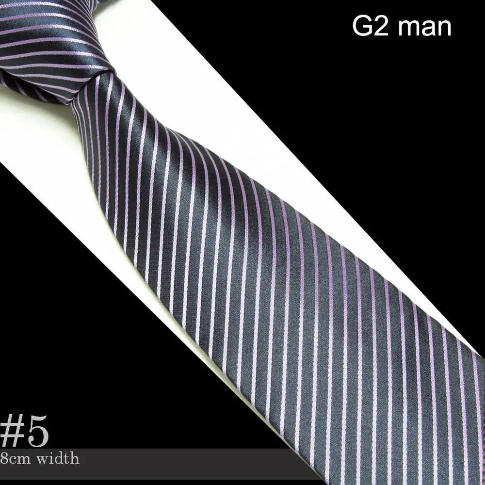 Синий для мужчин из микрофибры галстуки модные свадебные шелковые галстуки Полосатый Бизнес взрослых шеи галстук#15 - Цвет: 5