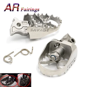 

Motorcycle Foot Pegs Front Wide Footrest Silver Stainless Steel For BMW R1200GS ADV 2014 2015 2016 2017 / F800GS / Yamaha WR 25