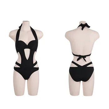 

Hollow Out Bandage One-Piece Swimsuit Bathing Suit Swimwear Beachwear For Women