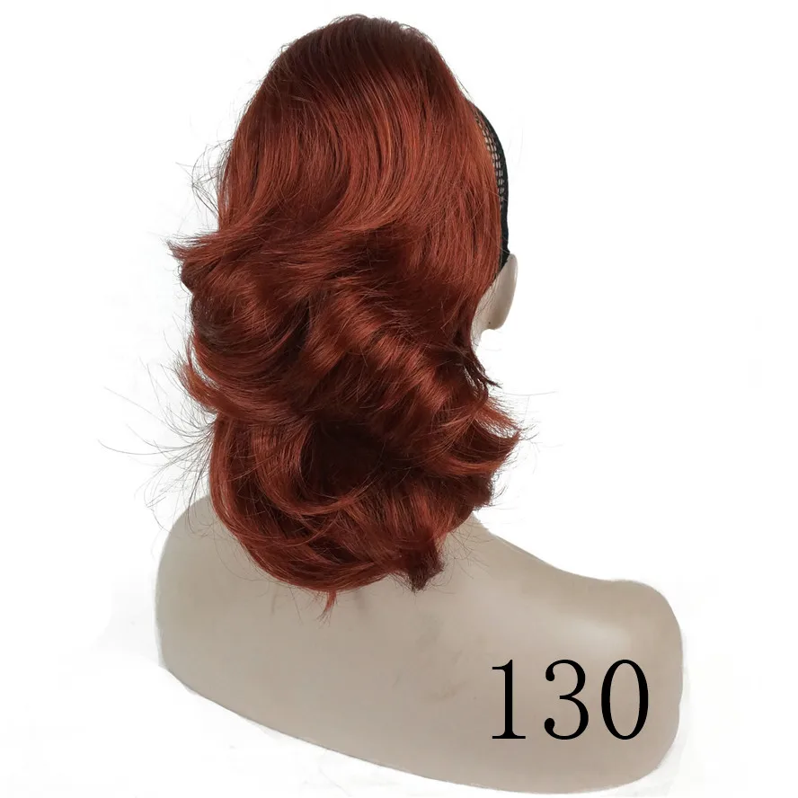 Hairpiece, curto, reto, dupla utilização, elegante extensão do cabelo, sintético