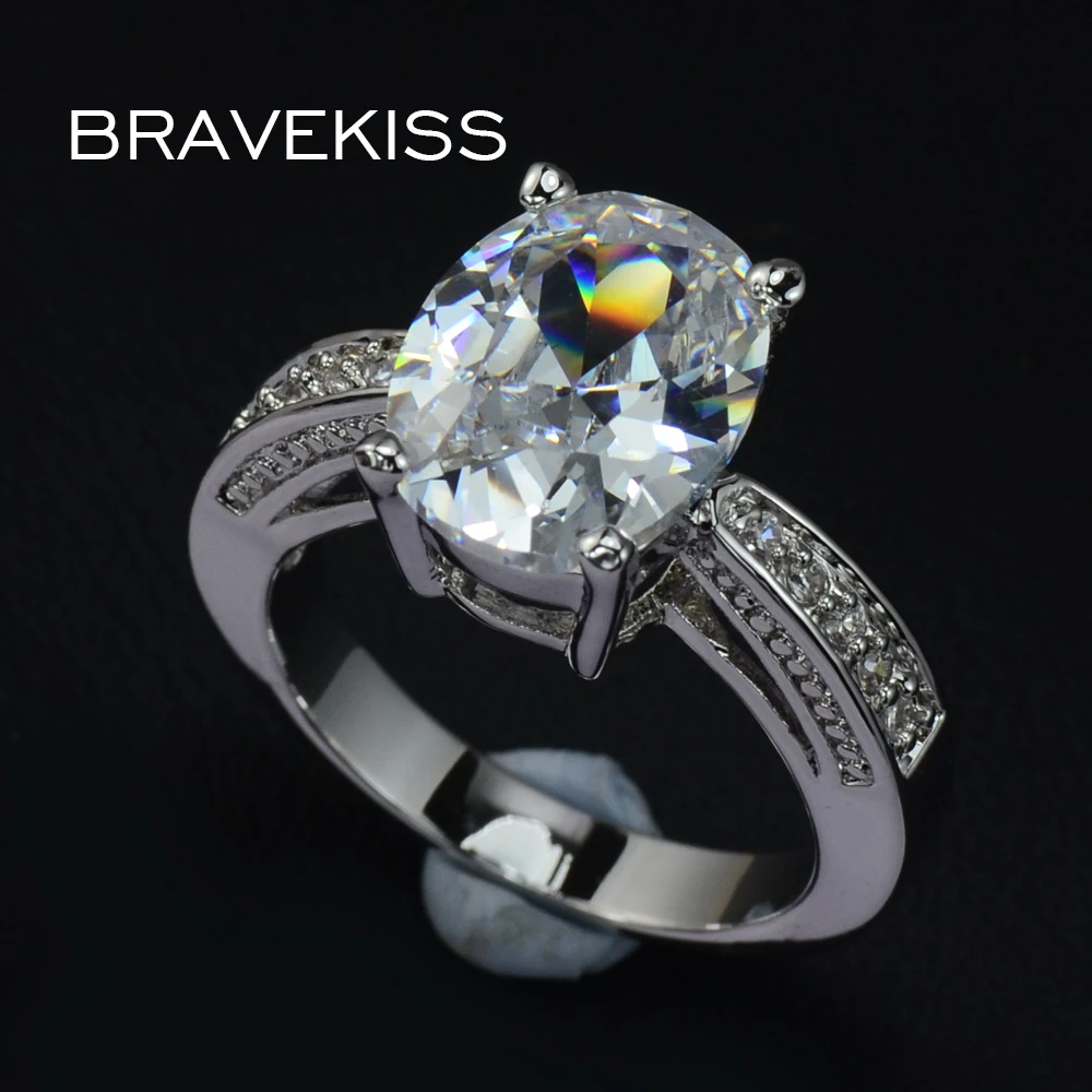 

BRAVEKISS wedding rings big crystal engagement ring bands for women white zircon cathedral ringen bijoux anillos jewelry BUR0004