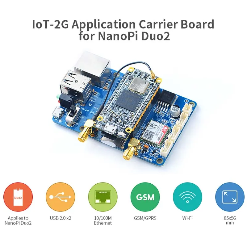 Nanopi Duo2 Расширенная плата IoT Интернет вещей GSM/GPRS+ WiFi двойная антенна