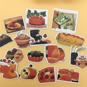 

15pcs Creative kawaii self-made hand drawing food stickers/decorative sticker /DIY hand book sticker