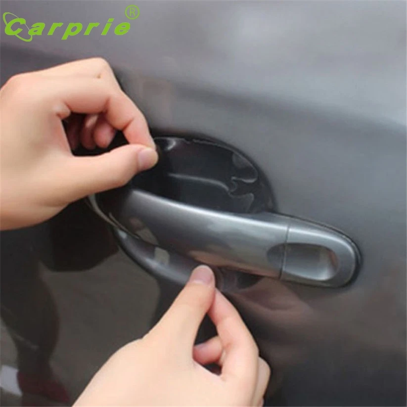 Автомобиль-Стайлинг Carprie 4 шт. автомобиль Универсальный прозрачный боковой двери ручки краски царапин защитная пленка td9 челнока - изображение