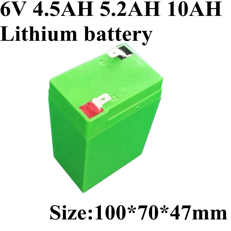 Литиевые аккумуляторные батареи 6V 4.5AH Li-Ion 5.2AH 10ah не свинцово-кислотные для детей
