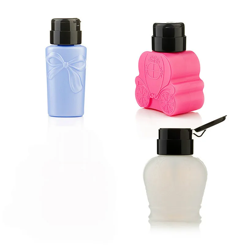 Nail Art Polish Press Bottle Wash Remover Alcohol Liquid Cleaner Empty