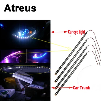 

Atreus 2pc For BMW e46 e39 e36 X5 X6 Audi a4 b6 a3 a6 c5 Renault duster Lada granta Car Decoration Light Bar LED Strip Stickers