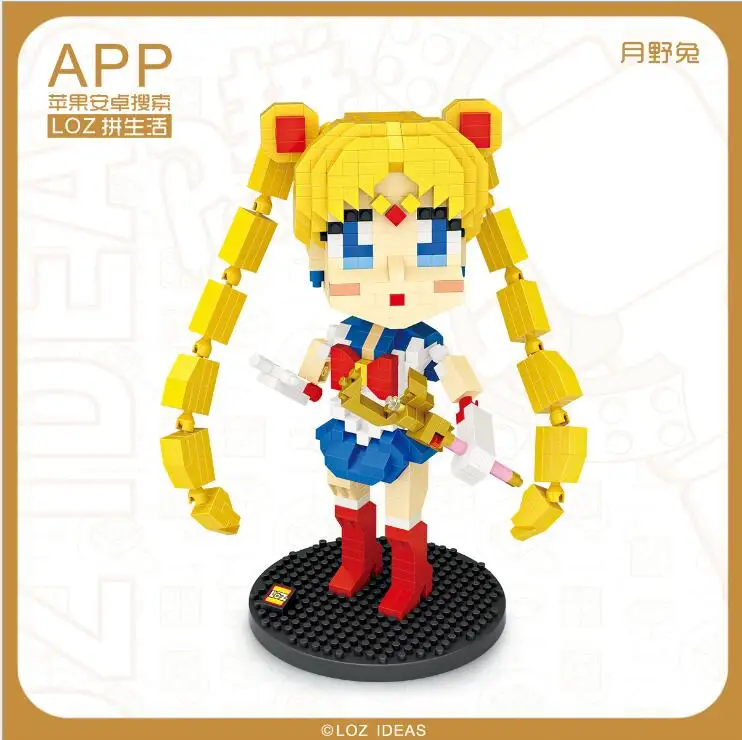LOZ Diamond Blocks Sailor Moon строительные блоки волшебник пингвин пластиковые фигурка