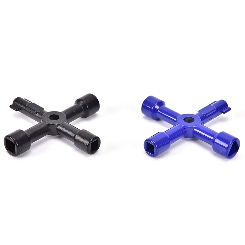 

1Pcs Black Blue 4 Way Utility Service Metal Key For Gas/Electric/Control Board/Panel