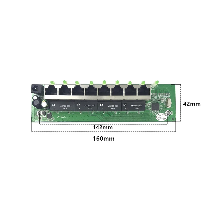 OEM 10/100 Мбит/с RJ45 8 портов Быстрый Ethernet коммутатор модуль Lan Hub US EU вилка 5 в адаптер
