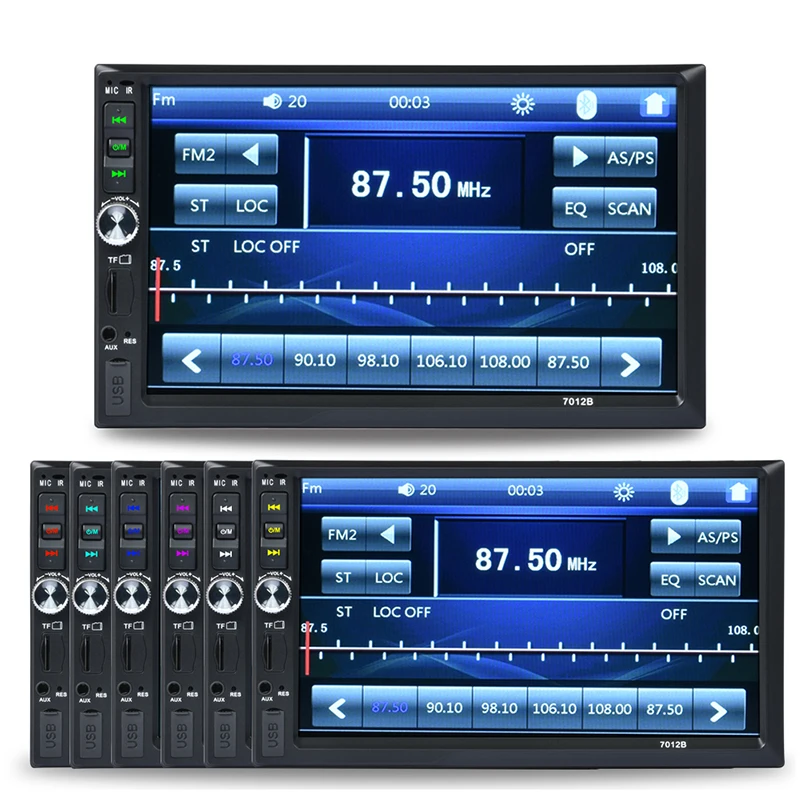 

7" Touch Screen MP3/MP4/MP5 Auto Media Player USB Bluetooth Audio Car Radio Multimidia Support Rear View Camera Phone Charger