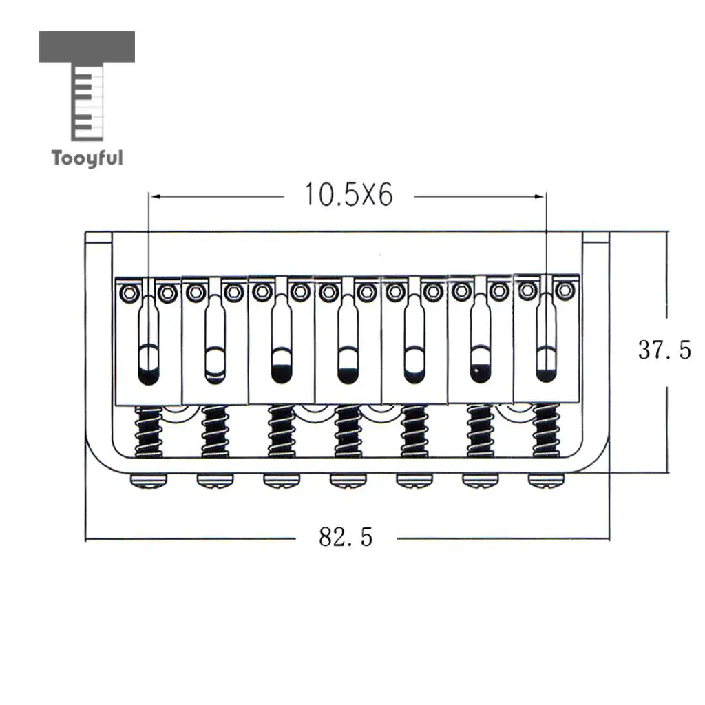 Tooyful Thru-String Жесткий Хвост фиксированный квадратный мост седло для 7 струн электрогитары