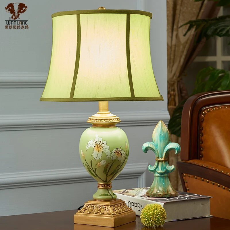 

head Arts Crafts Wanlang American style garden, green, fresh European style lamp, bedroom, bedside, creative fashion, wedding gi