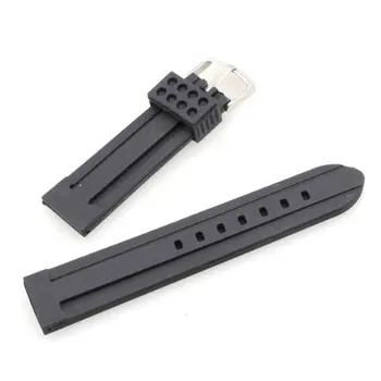 

YCYC!5*Black silicone 22 mm wide strap
