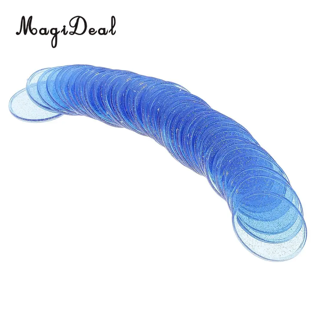 MagiDeal 40Pcs Plastic Count Bingo Chips Markers for Bingo Game Cards Party Fun Family Club Games Supplies Accessory