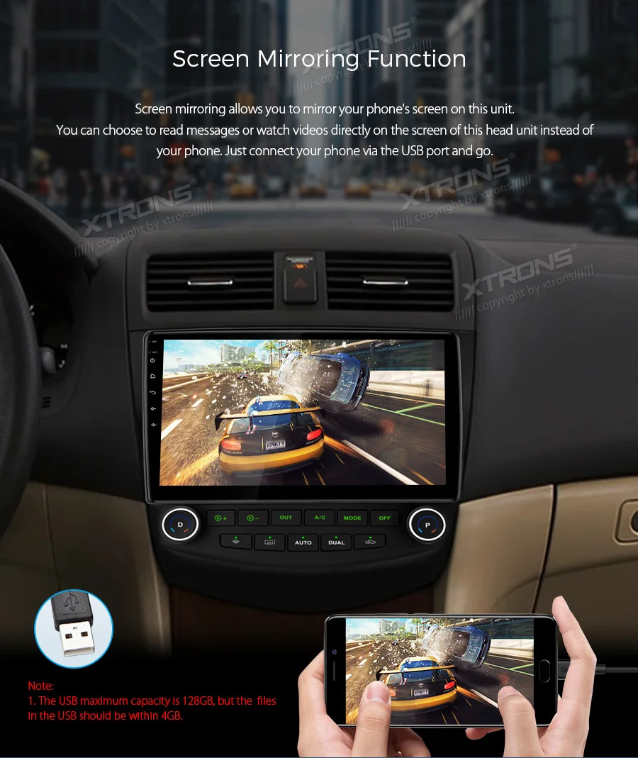 Perfect 10.1" Android 8.1 Oreo OS Car Multimedia Navigation GPS Radio for Honda Accord 2002-2007 with Split Screen Function Support 12