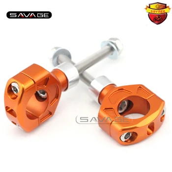

28mm Universal CNC Aluminum Motorcycle Handlebar Support Bar Clamp Riser Mount Orange For KTM EXC 125-530cc 690 950 990