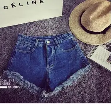 

free shipping hot-selling High waist shorts moben plus size loose denim shorts female shorts