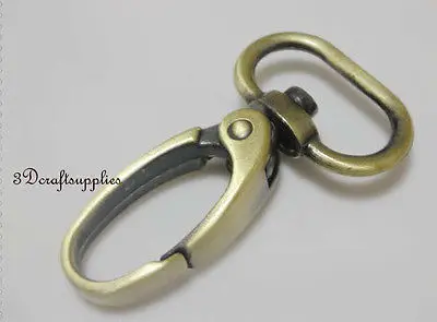 Lobster Clasps Clips Claw purse hooks Swivel snap hook anti bronze 19mm 8pcs J37 owner 52567 14 hooked snap swivel 9 шт