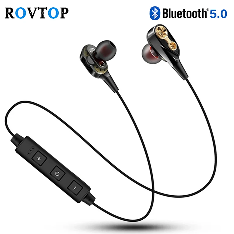 Беспроводные наушники Rovtop с Bluetooth 5 0 двойные динамические гибридные