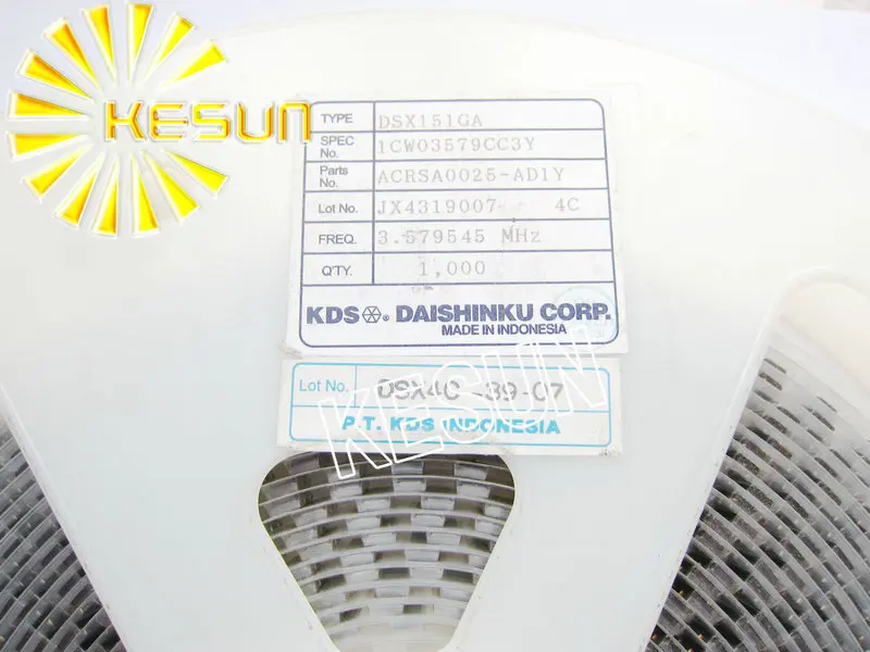 100%  KDS DSX151GA SMD 3.579M 3.579MHZ 3.579545MHZ, 4 핀 SMD XTAL 크리스탈 발진기, 크리스탈 공명기 x 50 개