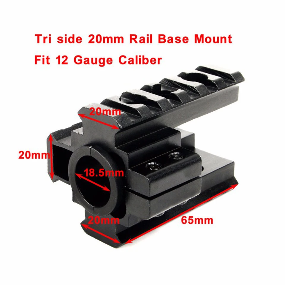20 мм трехрельсовый тройной боковой Пикатинни Вивер ствол основание Крепление подходит 12 Калибр винтовка для наружной обуви охотничьи аксессуары