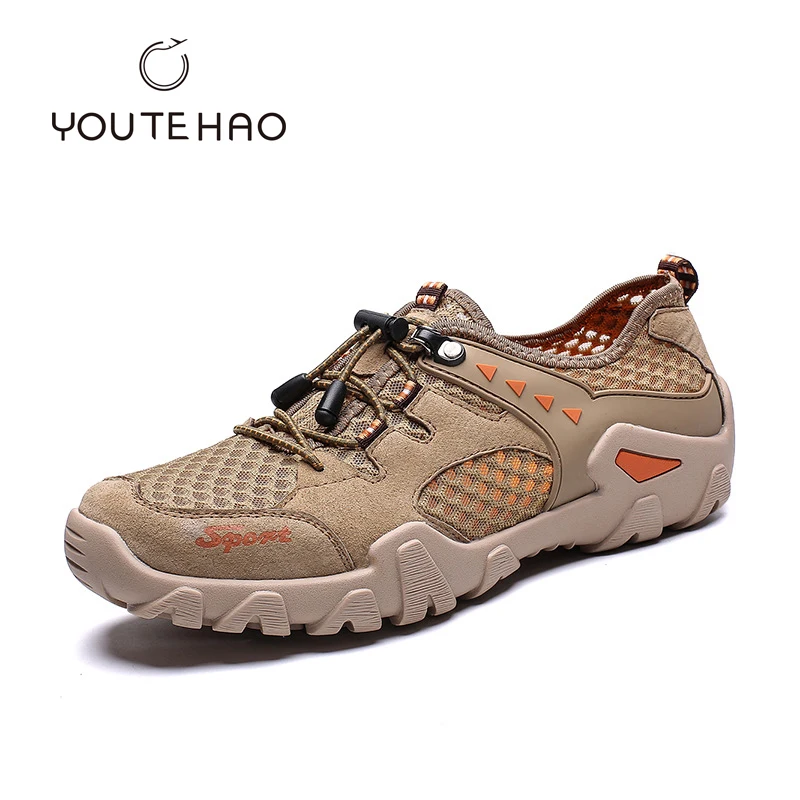 2019 summer breathable mesh shoes men's shoes outdoor casual shoes men's sneakers hiking shoes mesh shoes38-48